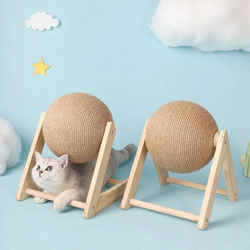 Wooden Cat Scratching Ball: Fun and Stimulating Entertainment for Your Feline Companion