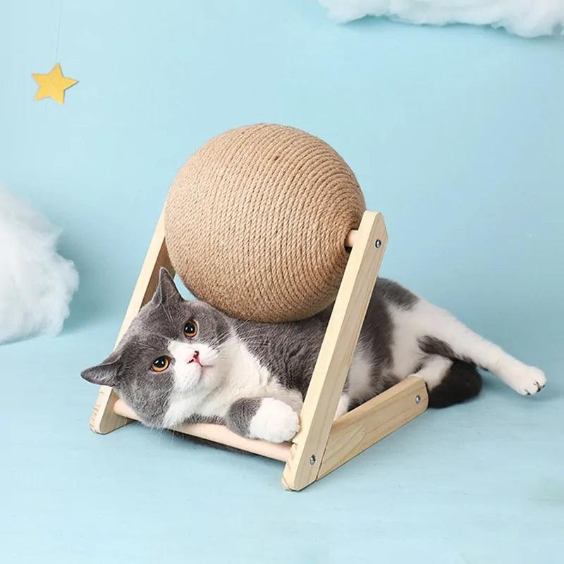 Wooden Cat Scratching Ball: Fun and Stimulating Entertainment for Your Feline Companion