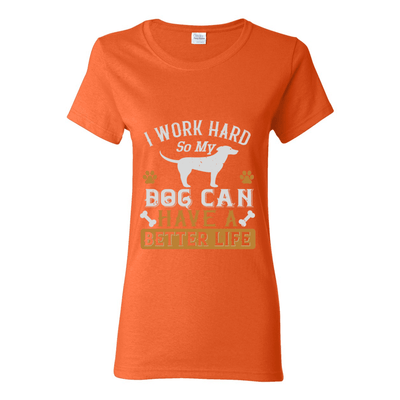 Women's Elegant Cotton T-Shirt by Dog Remake