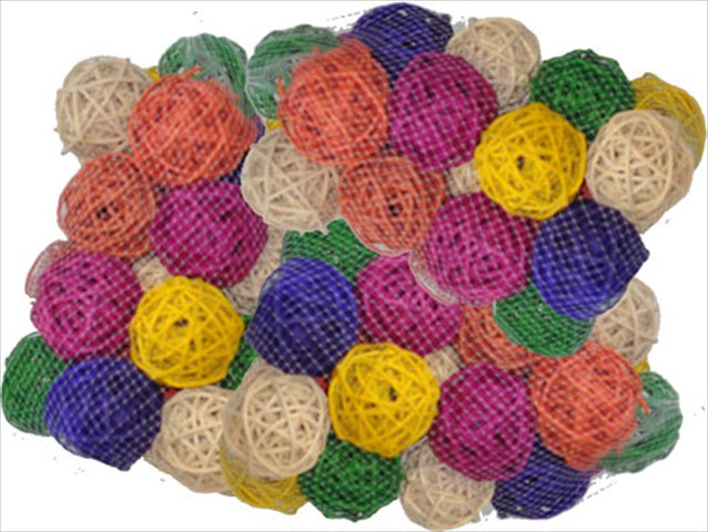 1.5 Multi-Colored Vine Balls for Birds (100-Pack)
