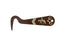 Antiqued Brown Steel Hoof Pick with Pleasure Horse & Bit Motif - Dog Hugs Cat