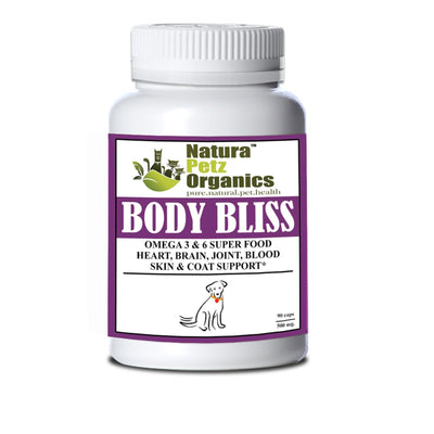 Body Bliss Omega 3 & 6 Super Food for Optimal Heart, Brain, Joint, and Skin Health - Dog Hugs Cat