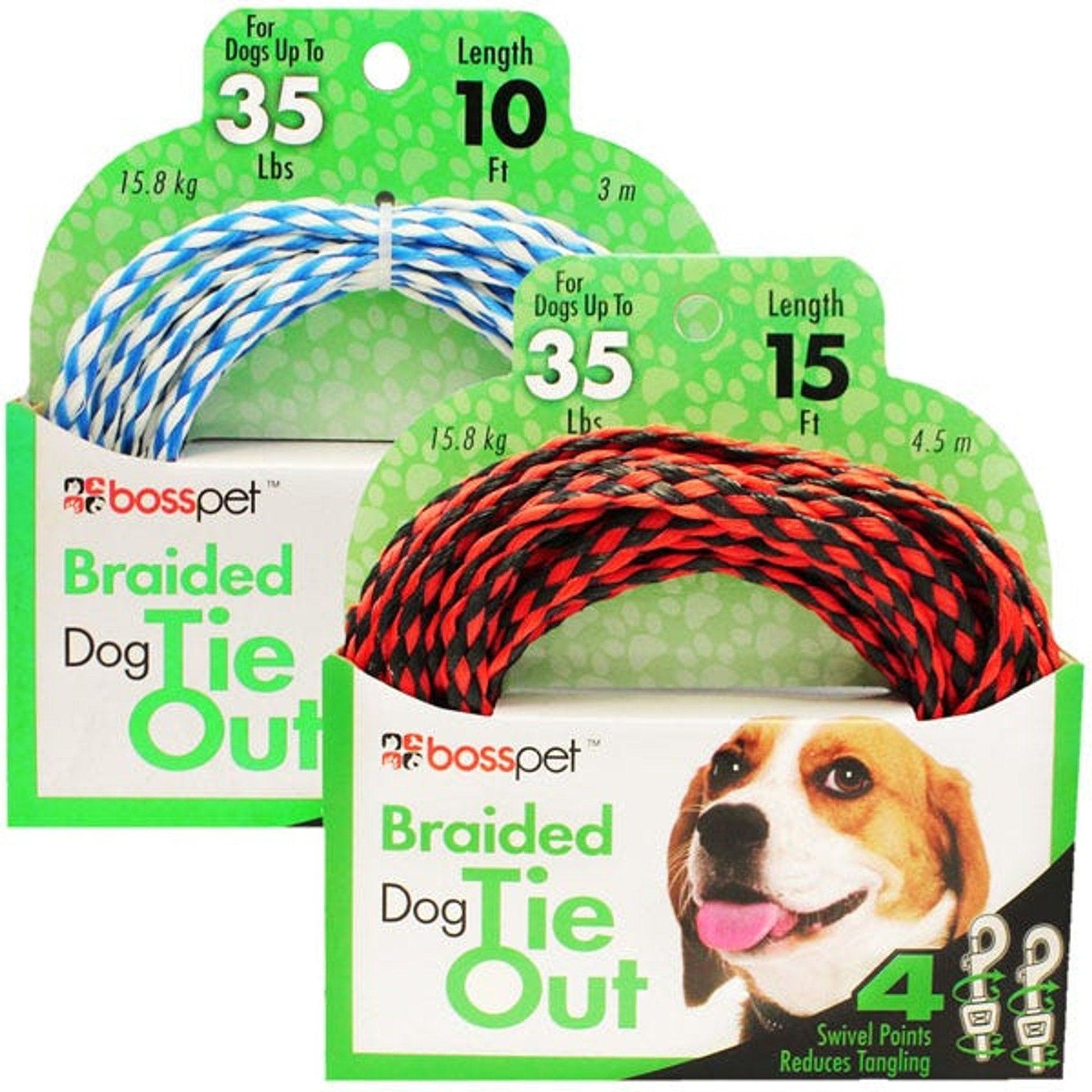 BP 10ft Poly Rope Tie - Out for Pet Safety and Security - Dog Hugs Cat