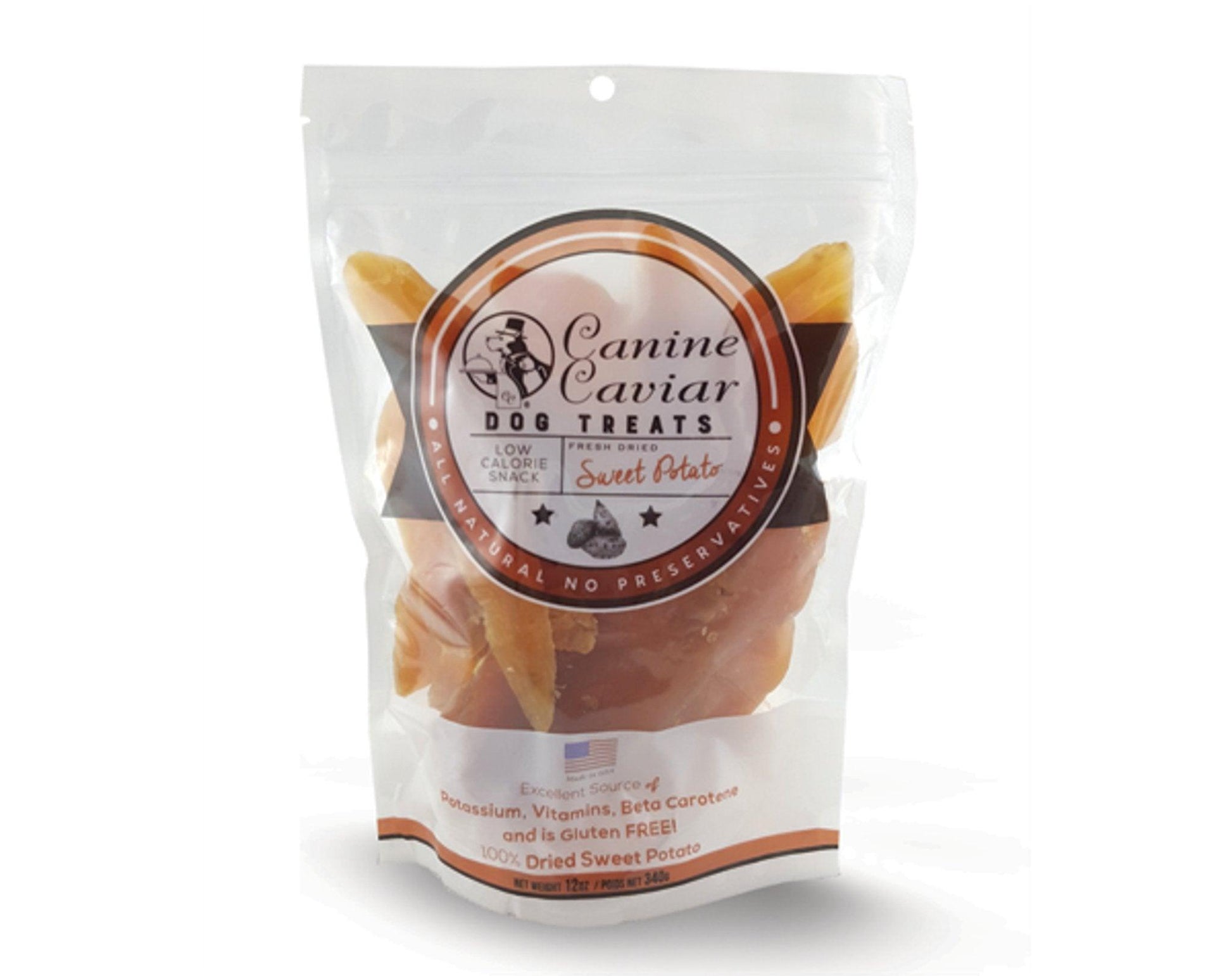 Canine Caviar Natural Dried Sweet Potatoes - Healthy Rawhide Alternative - Dog Hugs Cat