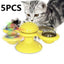 Catnip Spin & Scratch Toy: Interactive Multi - Function Windmill Toy For Cats - Dog Hugs Cat