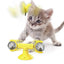 Catnip Spin & Scratch Toy: Interactive Multi - Function Windmill Toy For Cats - Dog Hugs Cat