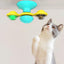 Catnip Spin & Scratch Toy: Interactive Multi - Function Windmill Toy For Cats - Dog Hugs Cat