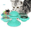 Catnip Spin & Scratch Toy: Interactive Multi - Function Windmill Toy For Cats - Dog Hugs Cat