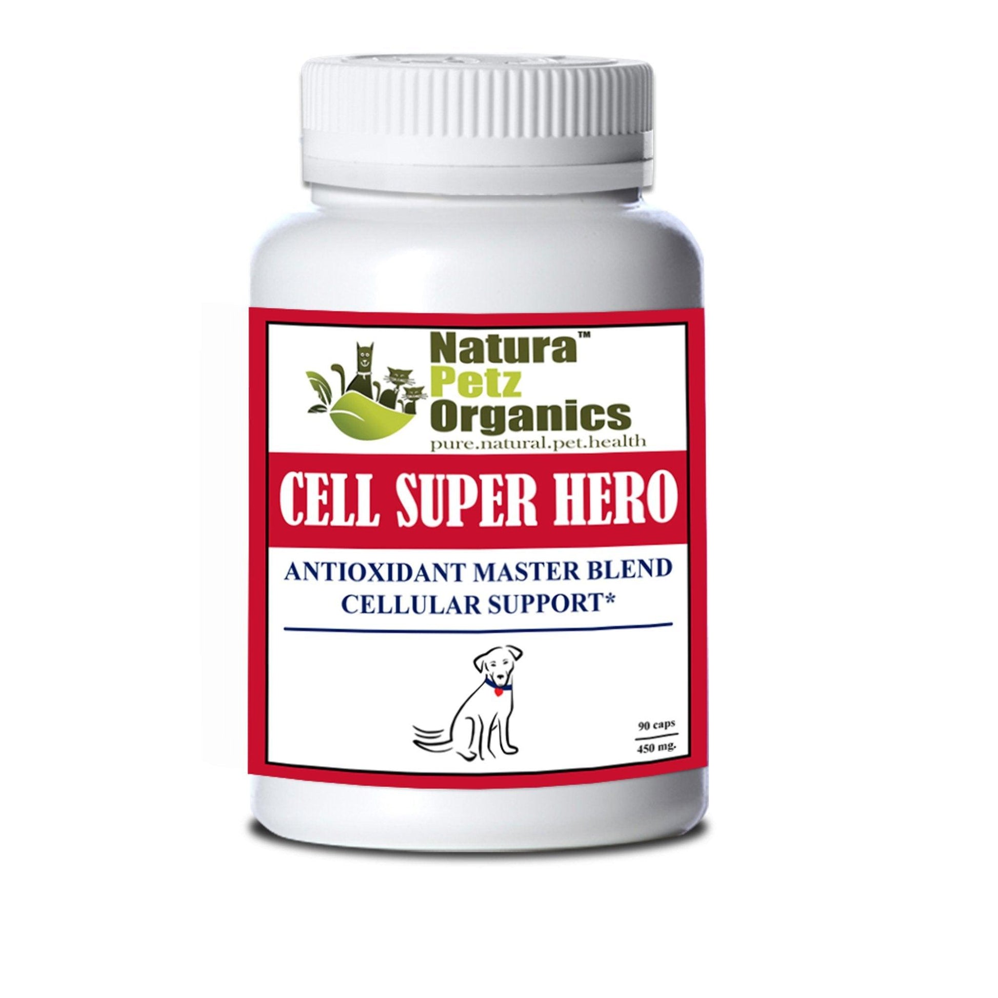 Cell Super Hero Max Antioxidant Blend for Enhanced Cellular Health in Pets - Dog Hugs Cat