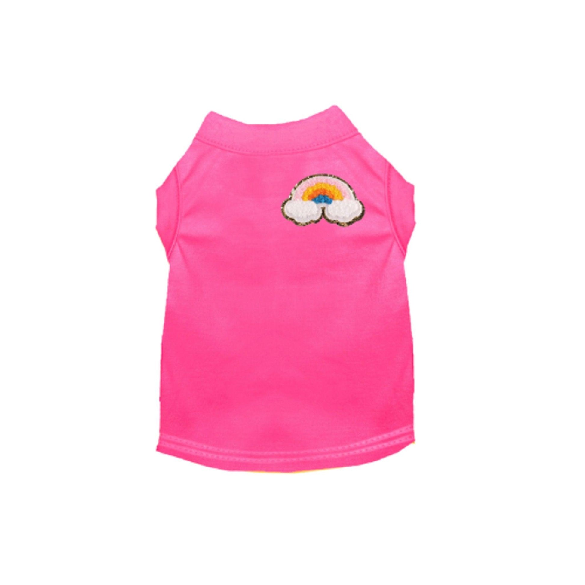 Chenille Rainbow Embroidered Sleeveless Dress for Dogs - Dog Hugs Cat