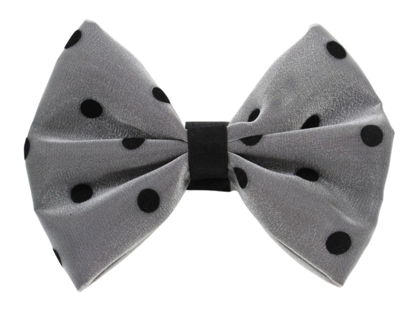 Chic Polka Dot Bow with Velcro Fastener for Pets - Dog Hugs Cat