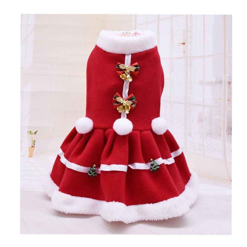 Christmas Chic Fleece Pet Skirt - Festive Fashion For Your Pup! - Dog Hugs Cat