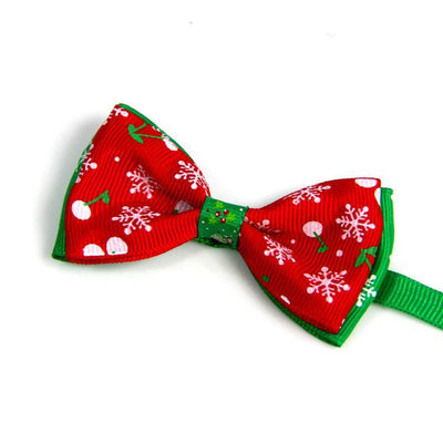 Christmas Pet Bow Ties - Festive Handmade Accessories For Dogs And Cats - Dog Hugs Cat