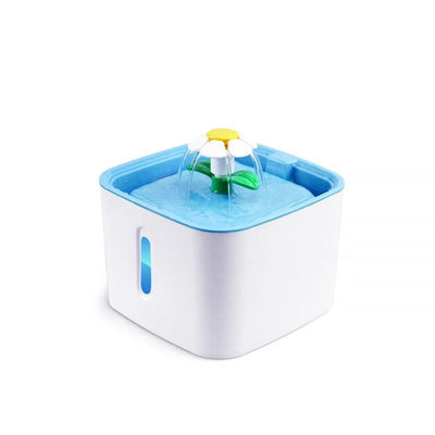 Circular Pet Electric Water Fountain - Dog Hugs Cat