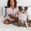 Classic Red & White Dots Seersucker Dog Bandana - Dog Hugs Cat