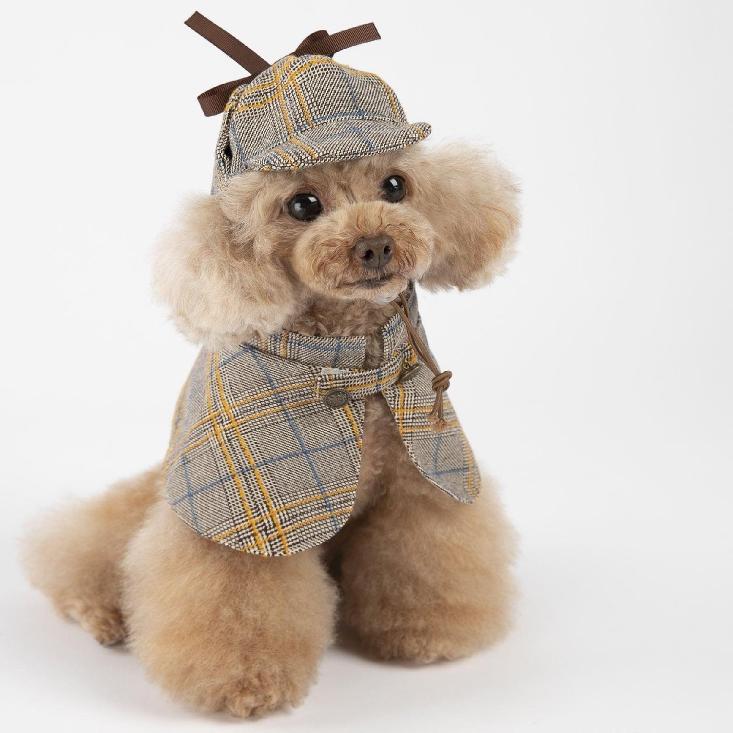 Clever Canine Detective Costume: Stylish And Playful Pet Apparel - Dog Hugs Cat