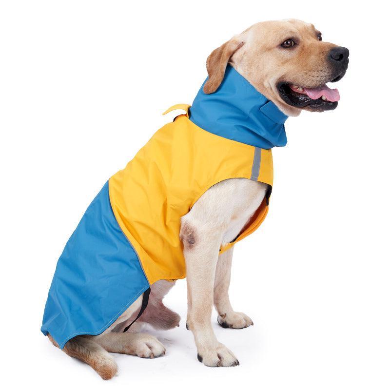 Colorblock Reflective Dog Raincoat - Waterproof Pet Jacket - Dog Hugs Cat