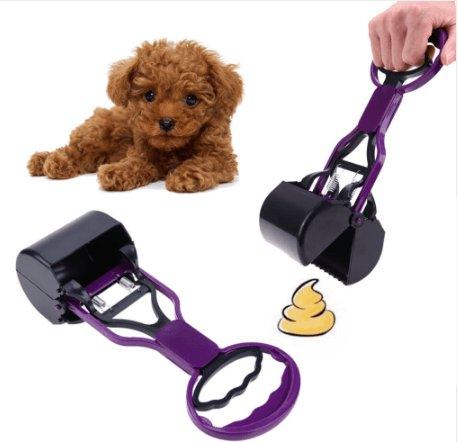 Colorful Dog Toilet Picker With Long Handle - Convenient And Stylish Waste Collection Tool - Dog Hugs Cat