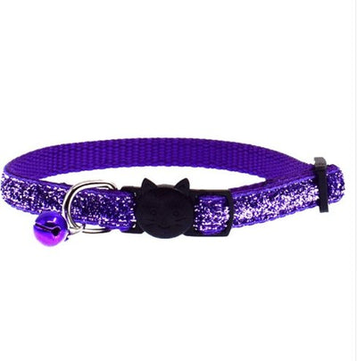 Colorful Fish Scale Cat Collar With Adjustable Bell - Stylish And Safe Pet Accessory - Dog Hugs Cat