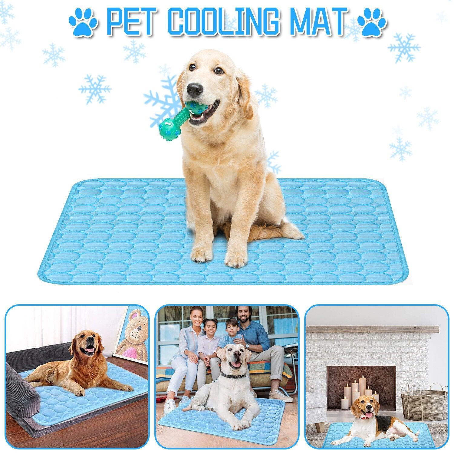 Cool Comfort Pet Cooling Mat - Dog Hugs Cat