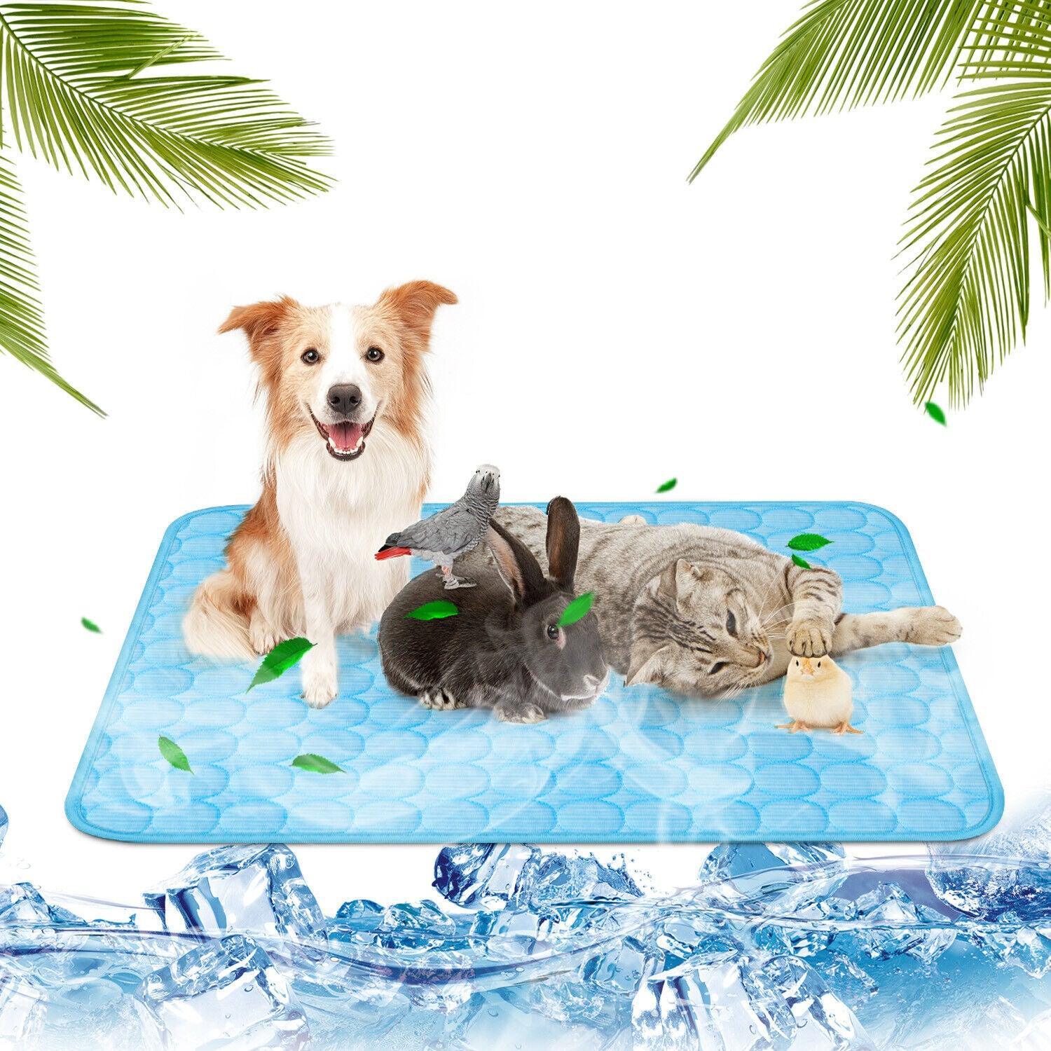 Cool Comfort Pet Cooling Mat - Dog Hugs Cat