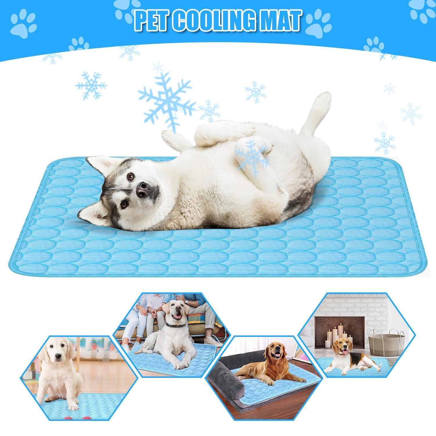 Cool Comfort Pet Cooling Mat - Dog Hugs Cat