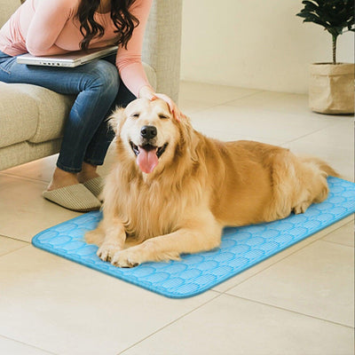 Cool Comfort Pet Cooling Mat - Dog Hugs Cat