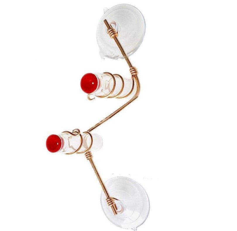 Copper Wire Hummingbird Feeder Kit: Handmade Garden Bird Feeder With Suction Cups - Dog Hugs Cat