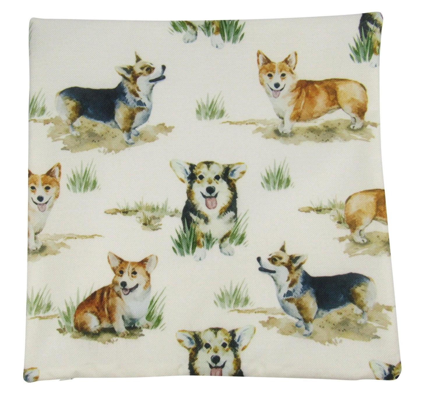 Corgi Family Pillow Coverornment - Dog Hugs Cat