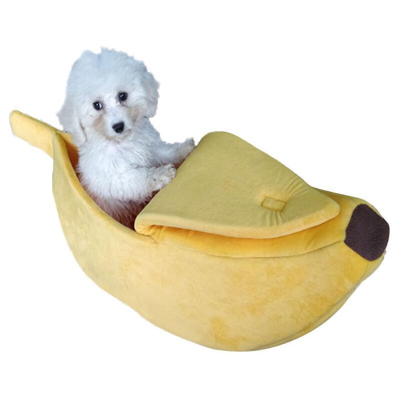 Cozy Banana Dog Bed - The Ultimate Snuggle Spot For Your Furry Friend - Dog Hugs Cat