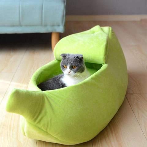 Cozy Banana Dog Bed - The Ultimate Snuggle Spot For Your Furry Friend - Dog Hugs Cat