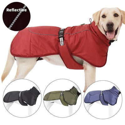 Cozy Canine Cloak: Stylish And Warm Pet Winter Wear With Reflective Safety - Dog Hugs Cat