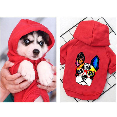 Cozy Canine Cotton Hoodie - Winter Warmth For Your Furry Friend - Dog Hugs Cat