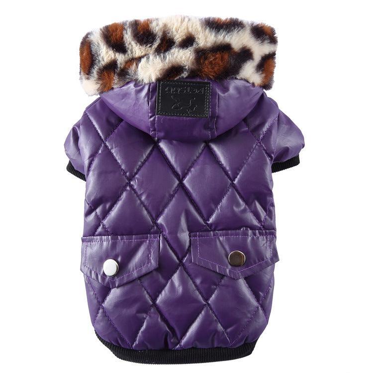 Cozy Canine Couture: Stylish Autumn And Winter Fur Collar Dog Coat - Dog Hugs Cat