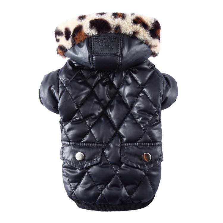 Cozy Canine Couture: Stylish Autumn And Winter Fur Collar Dog Coat - Dog Hugs Cat