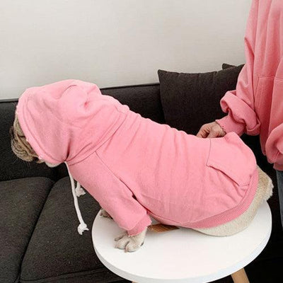 Cozy Canine Fleece Hoodie: Stylish Comfort For Your Furry Friend - Dog Hugs Cat