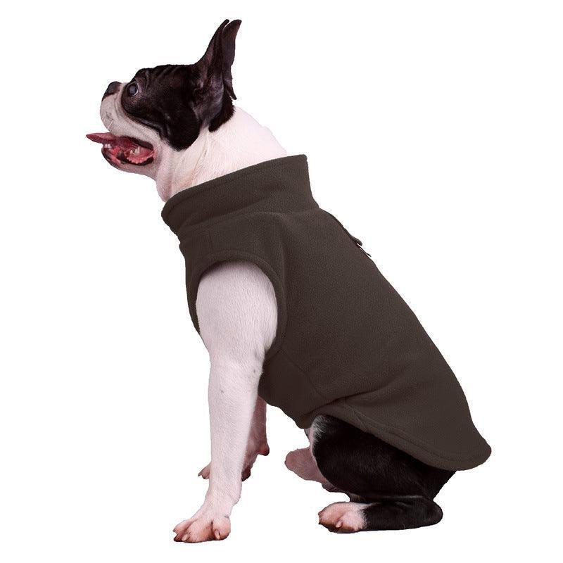 Cozy Canine Fleece Jumpsuit - Dog Hugs Cat