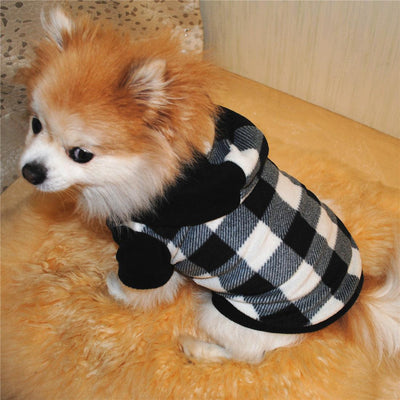 Cozy Canine Winter Hooded Sweater - Dog Hugs Cat