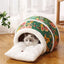 Cozy Cat Cave - Plush And Warm Hideaway For Cats And Kittens - Dog Hugs Cat