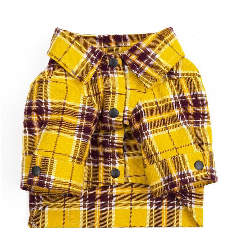 Cozy Checkered Pet Shirt - Dog Hugs Cat