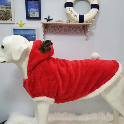 Cozy Christmas Pet Apparel: Luxury Arctic Fleece Coat For Large Dogs - Dog Hugs Cat