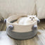 Cozy Cotton Pompom Cat Basket - The Perfect Retreat For Your Feline Friend! - Dog Hugs Cat