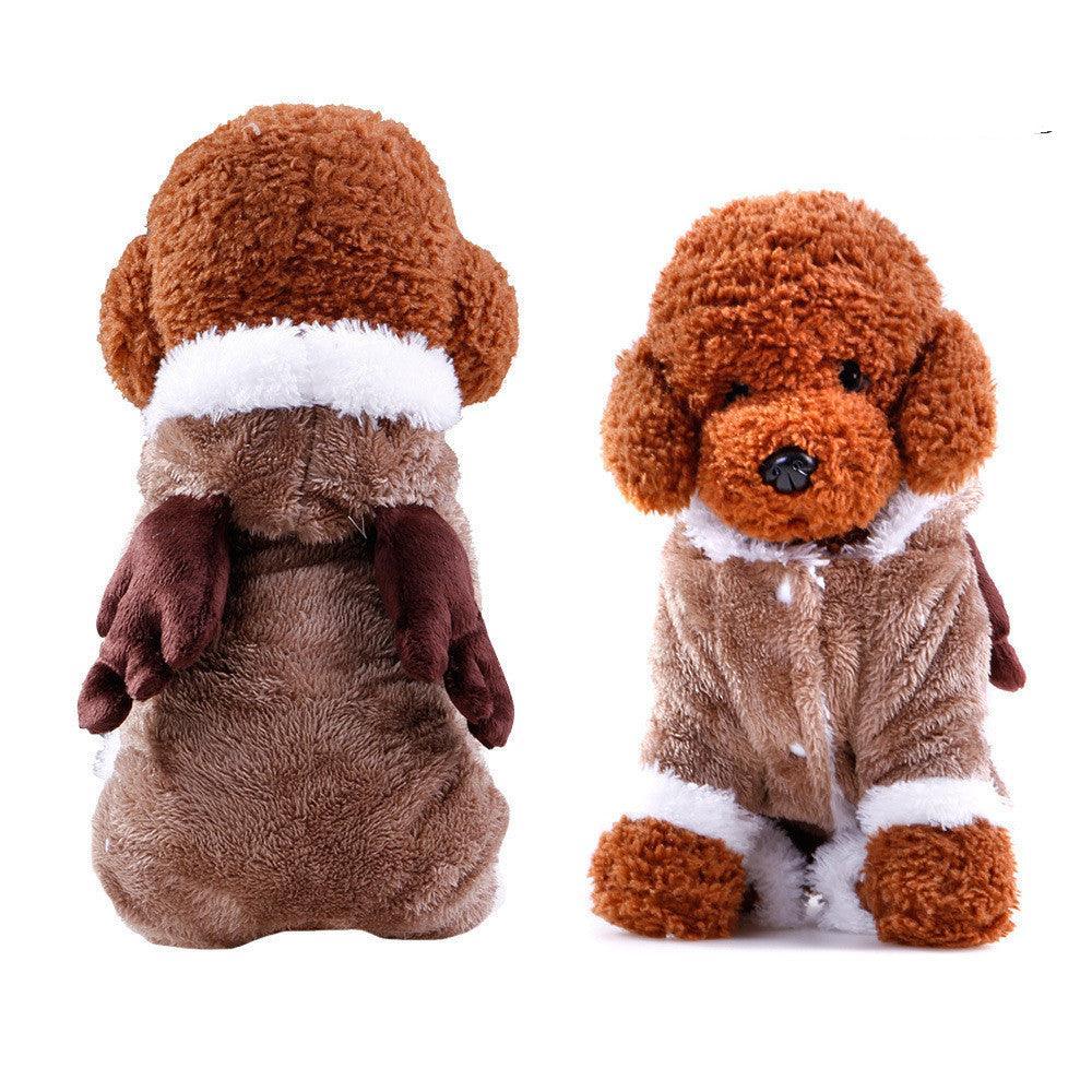 Cozy Critter Transfiguration Pet Clothes - Transform Your Pup Into An Elk, Cow, Dinosaur, Pig, Frog, Koala, Rabbit, Brown Bear, Chicken, Lion, Shark, Lucky Cat, Crocodile, Or Tiger! - Dog Hugs Cat