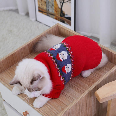 Cozy Festive Pet Sweater - Perfect For Pups And Kitties! - Dog Hugs Cat