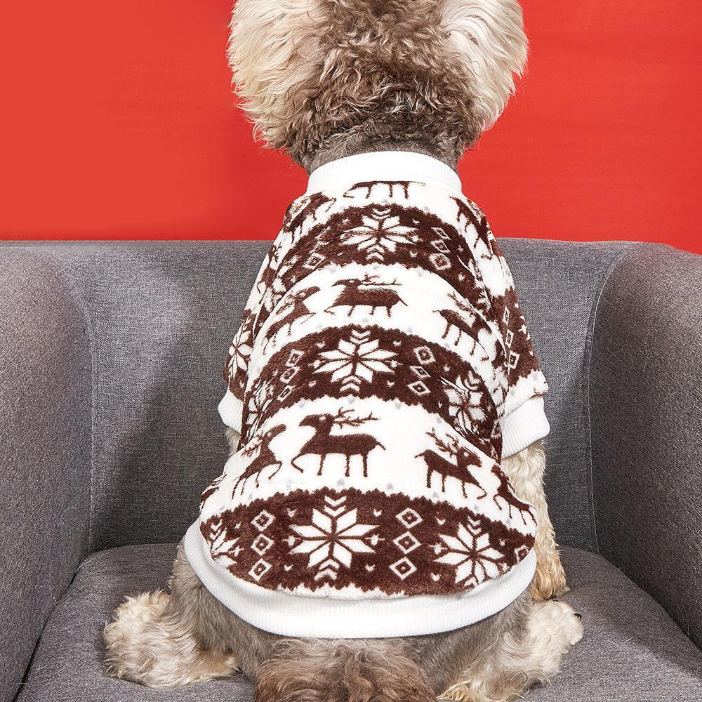 Cozy Festive Pet Sweater: Plush And Stylish Christmas T-Shirt - Dog Hugs Cat