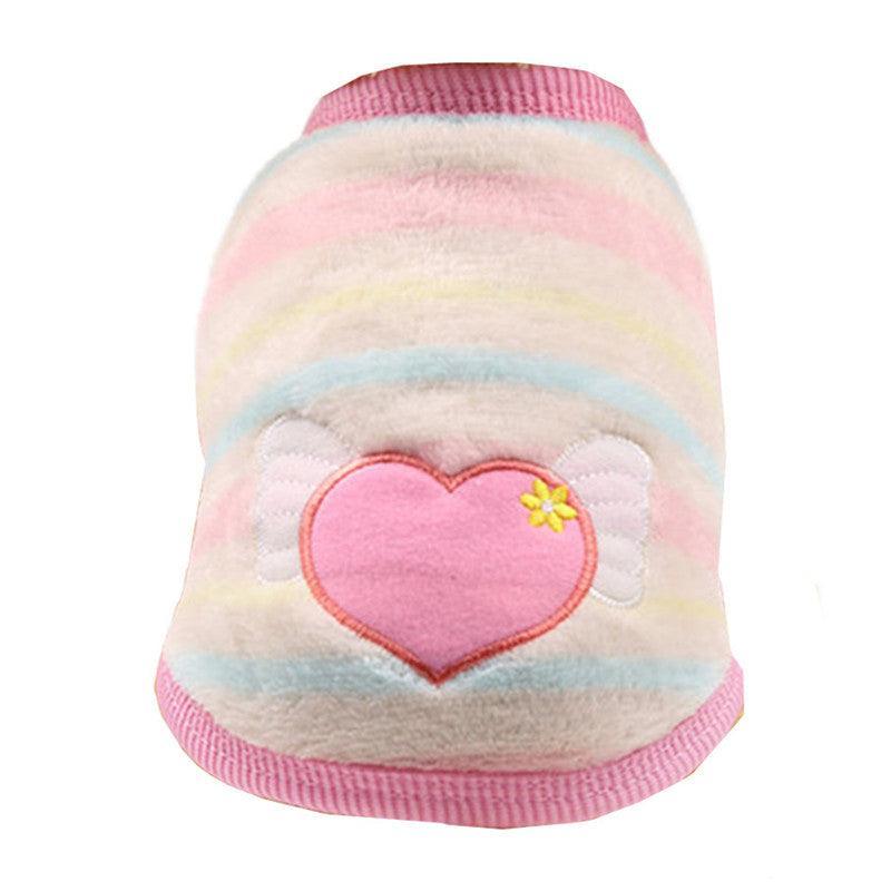 Cozy Flannel Teacup Small Milk Dog Cat Vest - Stylish And Warm Pet Apparel - Dog Hugs Cat