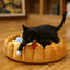 Cozy Fruit Tart Pet Bed - A Sweet Retreat For Your Furry Friends - Dog Hugs Cat