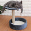 Cozy Haven: Compact Sisal Cat Tree With Interactive Toy And Jumping Platform - Dog Hugs Cat