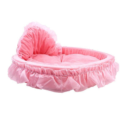 Cozy Haven Lace Pet Bed - Dog Hugs Cat