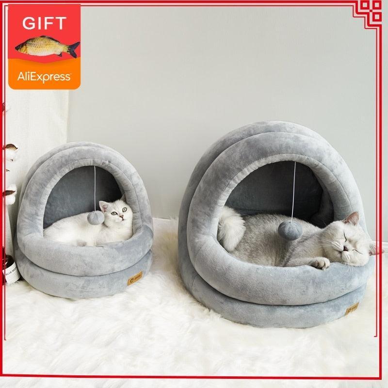 Cozy Haven: Luxurious Cat House Beds For Your Furry Friends - Dog Hugs Cat